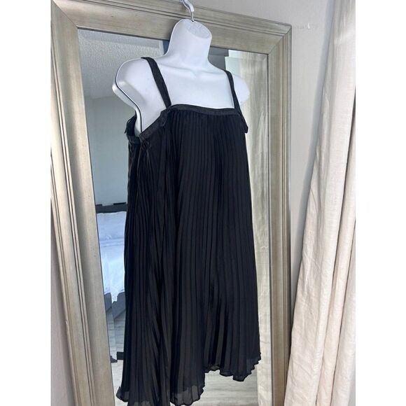 G-Star RAW GS Plisse Sleeveless Dress Color Black Size S - Picture 2 of 11